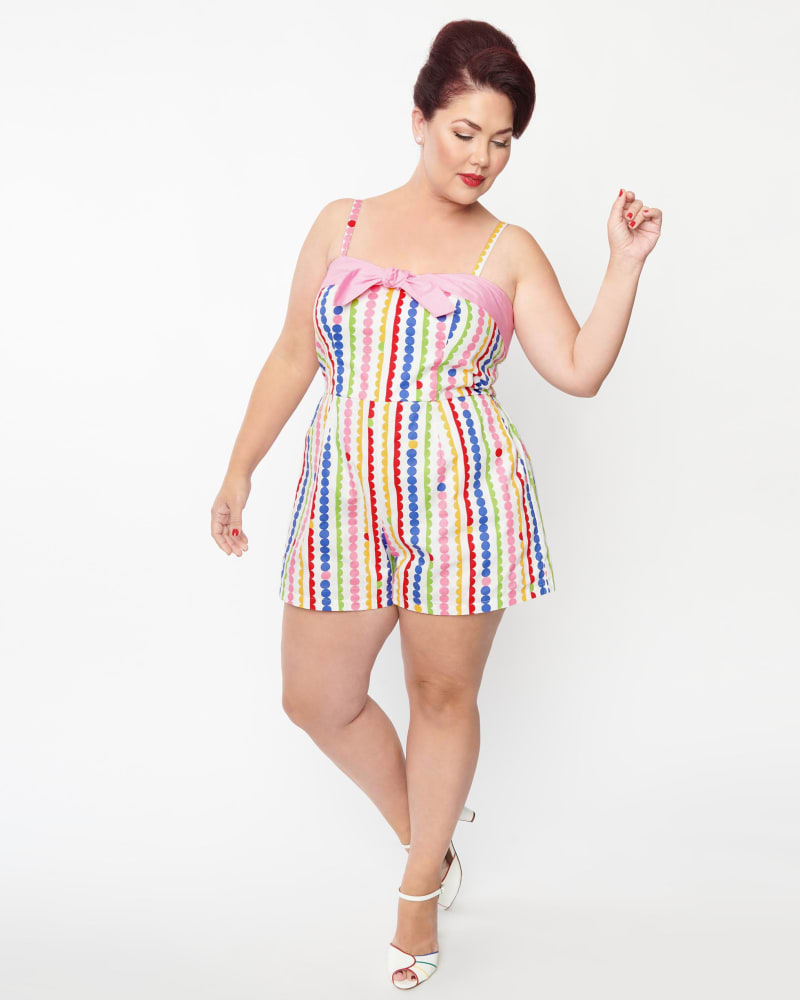 Plus size rainbow romper best sale